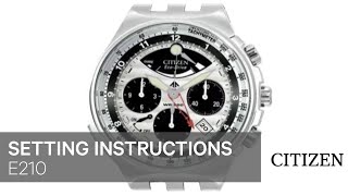 Citizen Watch Setting Instruction — E210