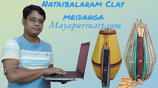 Best quality nataibalaram Clay mridanga shop Now Mayapurmart.com