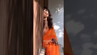 Teju Ashwini Latest Beautiful Orange Saree Look #tejuashwini | Actress View