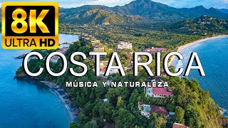 VOLANDO SOBRE COSTA RICA | Increíble paisaje natural hermoso con música relajante |VÍDEO 8K ULTRA HD