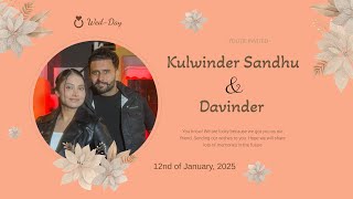 Wedding Live - Kulwinder Sandhu \u0026 Davinder - Mudki - 12 Jan 2025 - Max Punjab