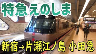 小田急 特急えのしま1号に乗車！平日はガラガラ【新宿→片瀬江ノ島】