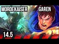 MORDE vs GAREN (TOP) | Legendary, 300+ games, 11/3/5 | NA Master | 14.5