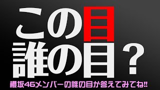 【櫻坂46】この目誰の目？櫻坂46メンバーの誰の目か答えてみてね!!