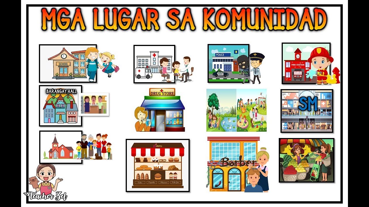 MGA LUGAR SA KOMUNIDAD @teacherzel - YouTube