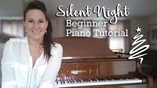 How to Play Silent Night - Easy Beginner Piano | Christmas Carol| Sheet Music Available
