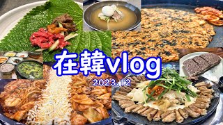 【在韓vlog】2023.12,韓国料理食べ歩き\u0026年末のご挨拶