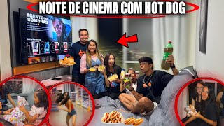 NOITE DO CINEMA COM TODA FAMÍLIA 🤩🏡 (TESTEI A TV NOVA E FIZEMOS CACHORRO QUENTE 🌭)