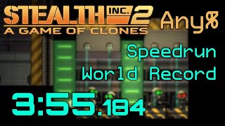 Stealth Inc. 2 beaten in under 4 minutes! | Any% speedrun in 3:55.184 [World Record]