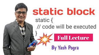 static block in java | static keyword in java | static block program in java