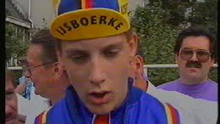 Gouden fiets finale Wolvertem Eddy Merckx 1990 winnaar Dimitri Custers (VTM \u0026 BRT)