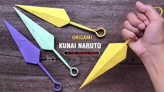 How To Make A Paper KuNai Knife Ninja | Origami Naruto Kunai