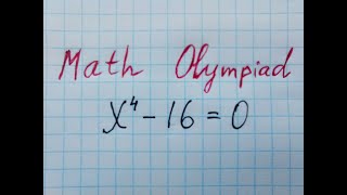 A nice math equation. x^4-16=0