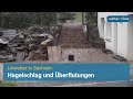 Schwere Unwetter in Sachsen - Hagelschlag und Überflutungen