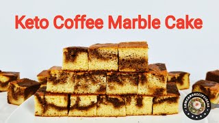 HOW TO MAKE EASY KETO COFFEE MARBLE CAKE - SOFT, MOIST, AROMATIC & DELICIOUS !