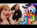 RAiNBOW GHOSTS Trick or Treat COSTUME!!  Adley and Dad learn how to make diy rainbow ghost costumes