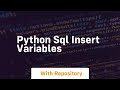 python sql insert variables