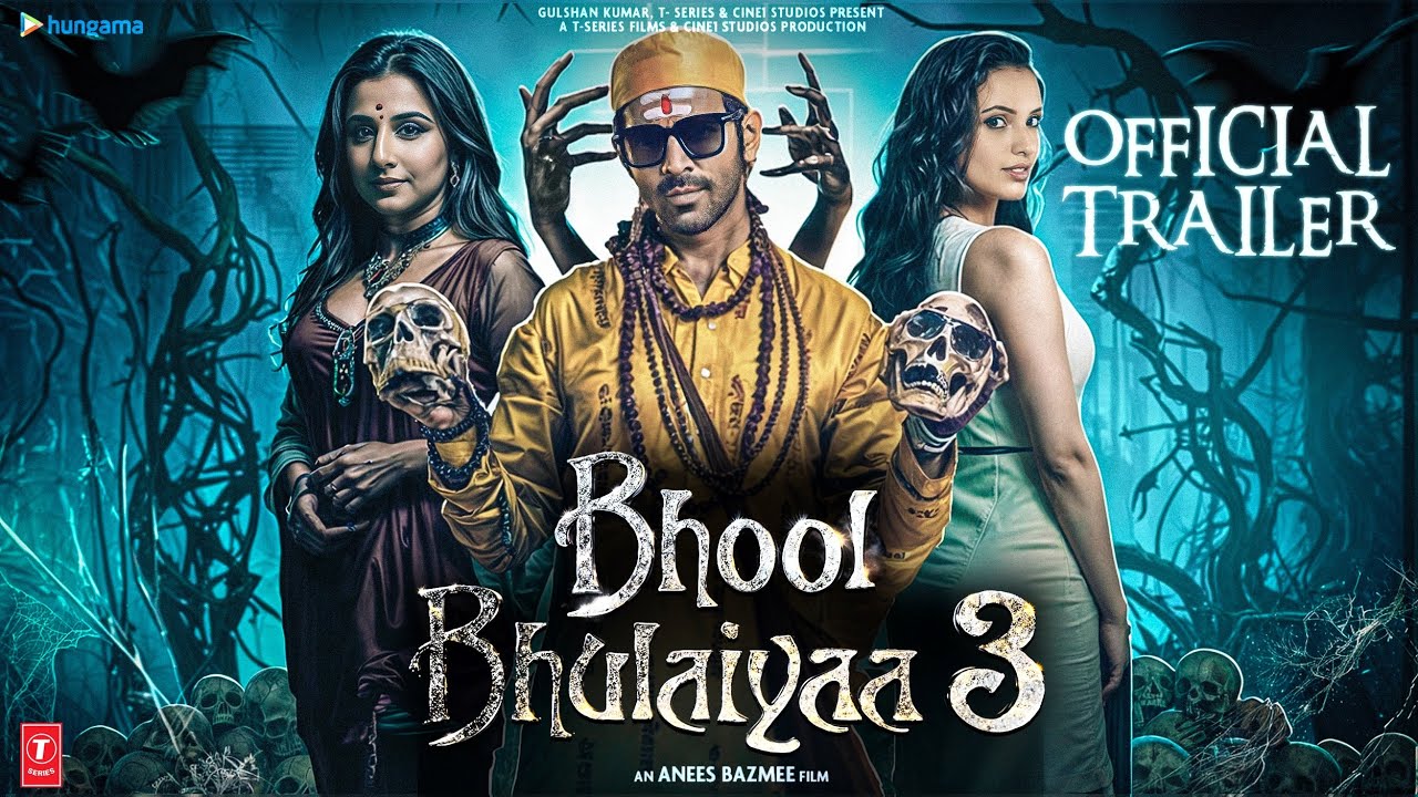 Bhool Bhulaiyaa 3| Official Trailer |Kartik Aaryan, Vidya Balan, Tripti ...