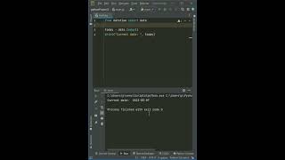 Python program to get current date and time #shorts #pythonprojects #short #pythontutorial #python