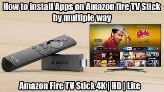Hindi || How to install Apps on Amazon fire TV Stick by multiple way | Amazon Fire TV Stick 4K | HD