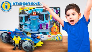 Imaginext Batman Batcave Playset Kids Toy Unboxing and Play with Manu and Eli
