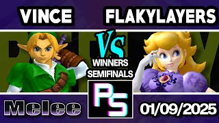 Vince vs flakylayers - Melee Singles: Winners Semifinals - PACK SMASH #18 |  Link vs Peach