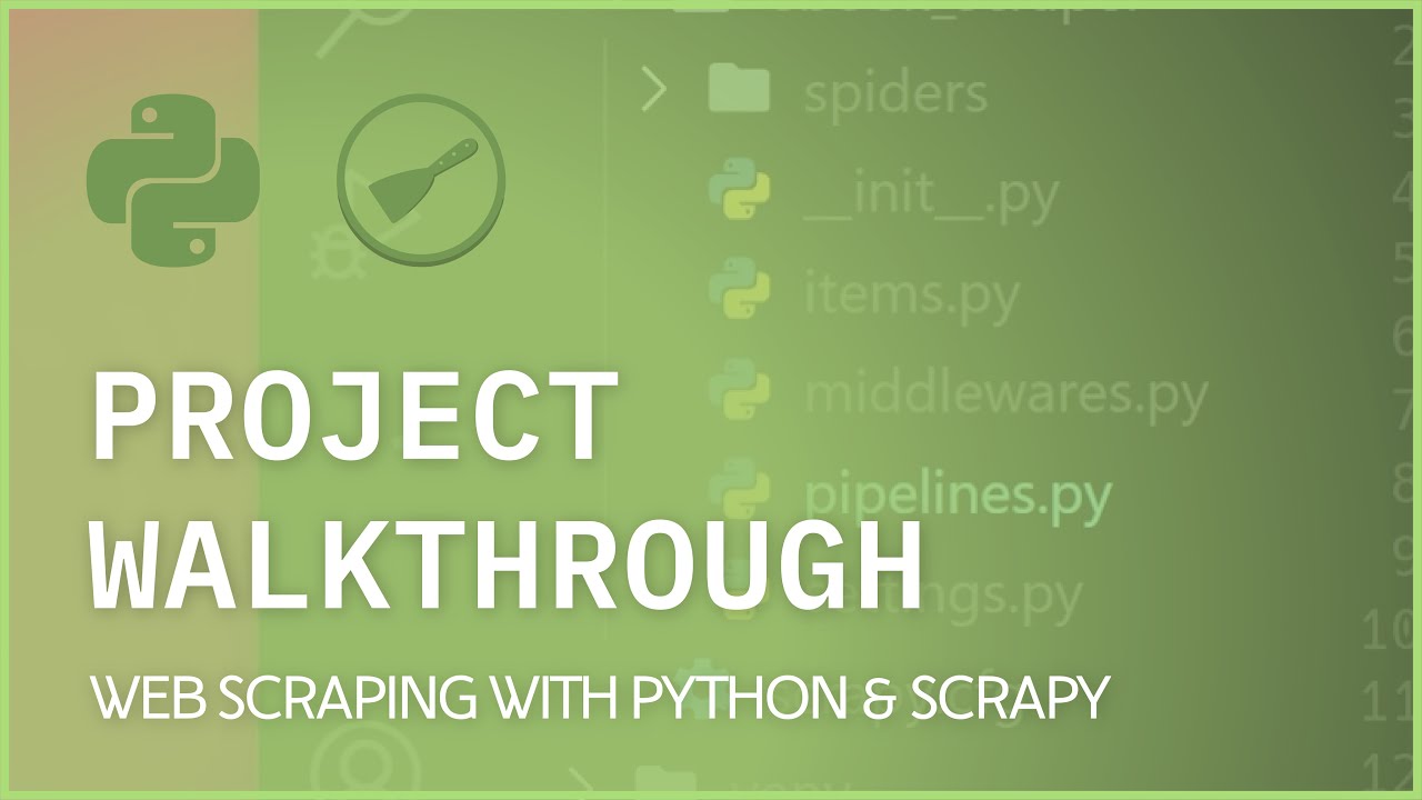 Scrapy Project Walkthrough - Web Scraping With Python & Scrapy - YouTube