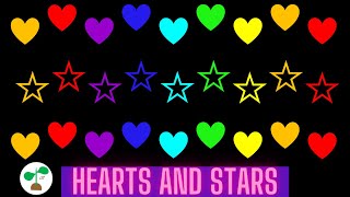 Baby Sensory Video | Hearts and Stars | High Contrast Colours, Music and Fun Animation.