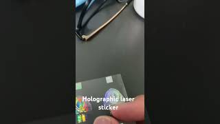 Holographic laser sticker