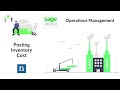 Sage 100 Operations Management #1 - Posting Inventory Cost