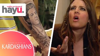 Khloé & Kris FREAK Over Giant Robert Kardashian Tattoo | Season 3 | Keeping Up With The Kardashians