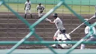 2014年高校野球春季大阪大会！東大阪大柏原・出原有樹選手(背番号４)