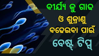 ବୀର୍ଯ୍ୟ କୁ ଗାଢ ଓ ଶୁକ୍ରାଣୁ ବଢେଇବା ପାଇଁ ବେଷ୍ଟ୍ ଟିପ୍ସ୍ || Best N Best Tips