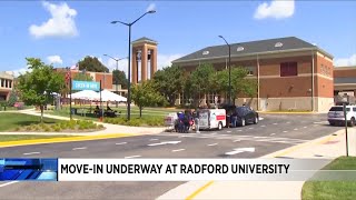 Move-in underway at Radford University