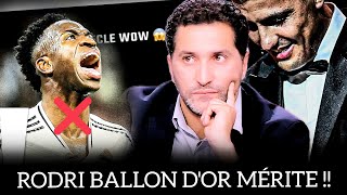 Nabil Ballond'or:Le mauvais comportement de vinicius a...Rodri mérite son ballon d'or...