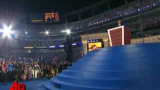 Obama Greeted by Screaming Crowd at Stadium