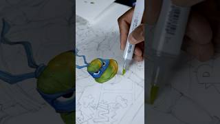 Drawing The Turtles From Teenage mutant ninja turtles mutant mayhem With Posca Markers! #shorts
