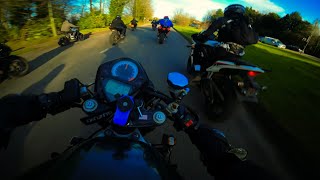 Pure Motorbike mayhem at the @0000s_r7 ride out || Suzuki SV650 [Pure Sound] [4K]