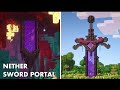 making a cool banger nether portal sword in minecraft survival 😵‼️‼️#16#technogamerz #gaming #like