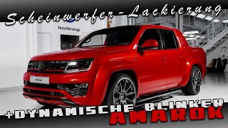 [7-LIGHTS | SCHEINWERFERFABRIK] VW AMAROK - Dynamic Sequential Turn Lights, headlight painting black