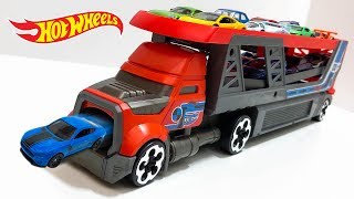 Hot Wheels Blastin’ Rig Semi Truck Unboxing And Launching Cars!