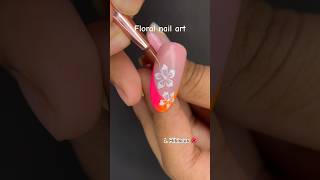 Floral nails | Hibiscus flower | How to draw hibiscus flower #gelnails #floralnails #hibiscus iscus