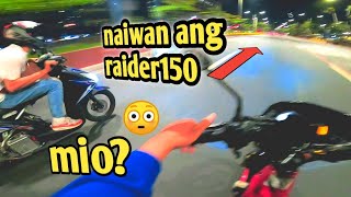 mio loaded vs raider haha nagkasubukan sa traffic!!