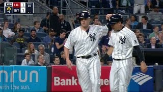 LAA@NYY: Beltran laces a double into right field