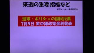 【スノーキー】為替 来週の戦略 2015年7月4日