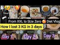 How I Lost 3 kg in 3 days | My Weight Loss Diet Vlog | 600 Calorie Diet Plan by Kainat Abbas