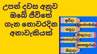 උපන් දවස අනුව අරුම පුදුම අනාවැකිය