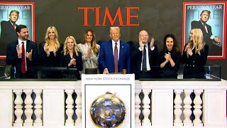 Donald Trump rings the opening bell at the New York Stock Exchange (Dec. 12, 2024)