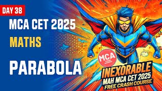 Maths Parabola for MAH MCA CET 2025 | DAY 38 🚀 INEXORABLE Free Crash Course 🔥