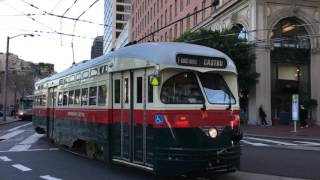 【アメリカ】 サンフランシスコ　トロリーバスとミュニ・メトロFラインのPCCカー　San Francisco, trolley bus \u0026 Muni Metro F Line　(2016.4)